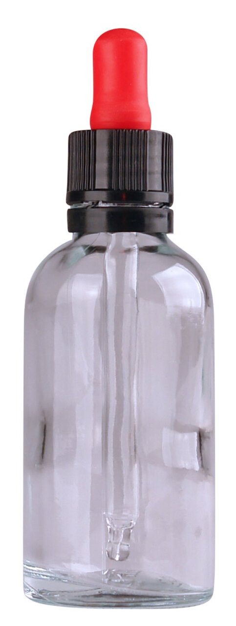 Bottle Clear Glass 50ml with Glass Dropper