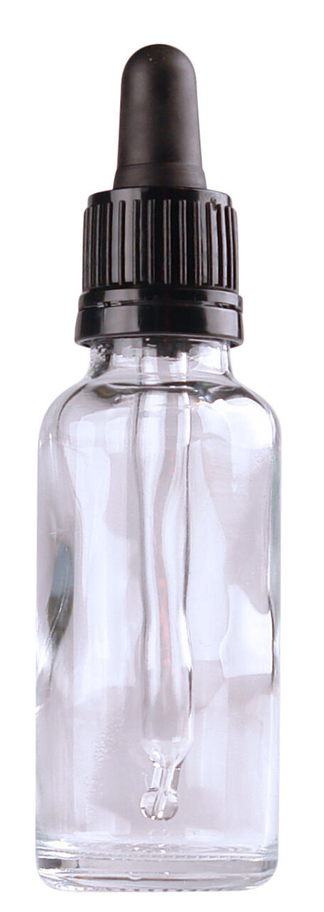 Flacon 30ml Verre Clear avec Capsule Pipette - Helios Holland Webshop