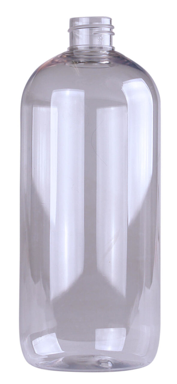 Boston Round Shampoo Bottle 500ml Transperant 24/410