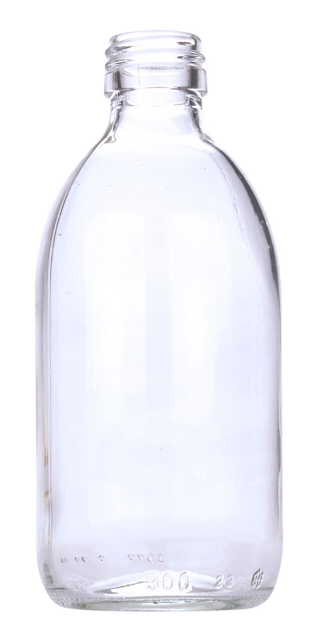 Glazen Medicijn / Siroop Fles Helder 300ml