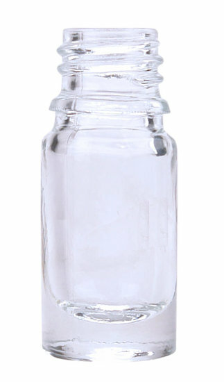 helder glazen 5ml  flesje met draaidop wit 18/410 