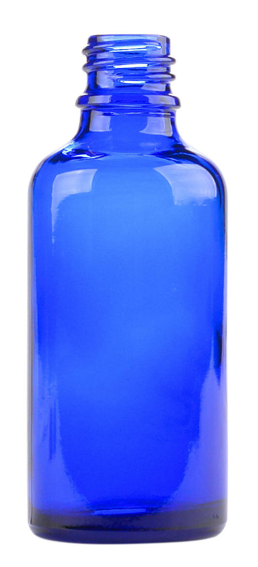 kobalt blauw glazen 50ml flesje