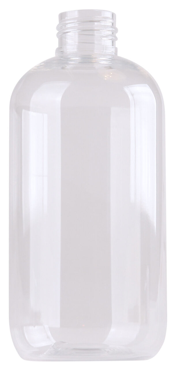 Boston Tall Round Knijpfles / Shampoo Fles 250ml Transparant 24/410