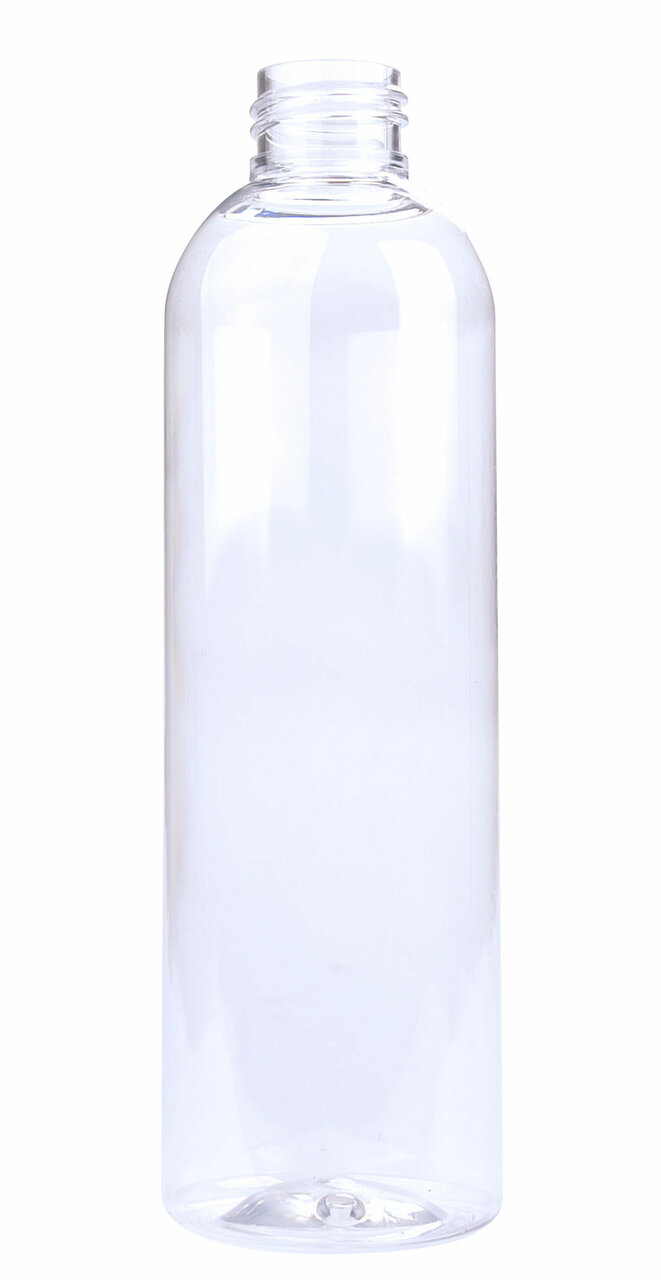 Boston Tall Round Knijpfles / Shampoo Fles 250ml Transparant 24/410