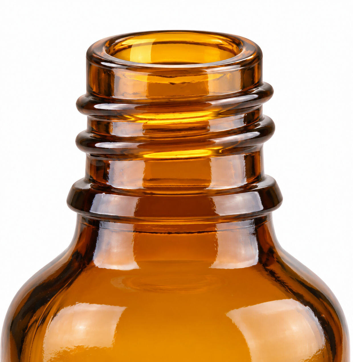 hals Druppelflesje 50 ml amber bruin glas met DIN 18-schroefhals