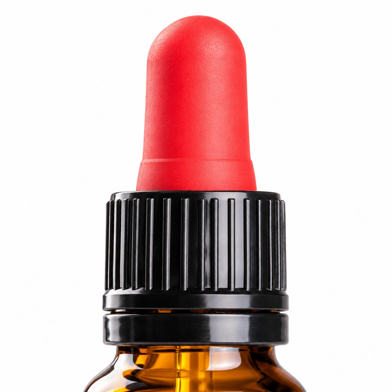 Glazen pipet met garantiesluiting voor een amberkleurig pipetflesje van 20 ml