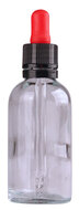 Affordable Whole tray Bottles Clear Glass 50ml TRAY with Glass Dropper