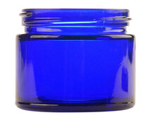 zalfpot 50ml blauw glas