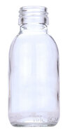 Glazen Medicijn / Siroop Fles Helder 100ml  