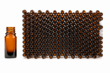 tray 240 amber bruine glazen druppelflesjes 5 ml DIN 18