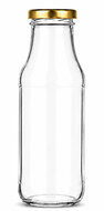 Sapfles 250 ml helder glas met gouden TO43 Twist-Off deksel