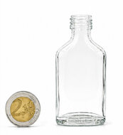 Mini glazen flesje 20 ml ovaal met PP18 schroefmonding