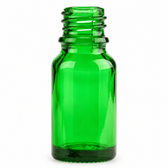 Groen glazen druppelflesje 10 ml met DIN 18-schroefhals