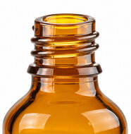 Druppelflesje 15 ml van amberkleurig bruin glas met DIN 18-schroefhals