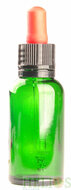 Tray 110 groene flesjes 30ml met rood/zwart pipet