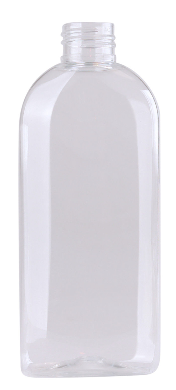 Knijpfles / Shampoo Fles 200ml oval PET Transparant 24/410