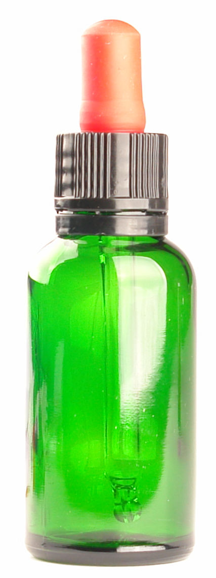 Flacon 30ml Verre Vert avec Capsule Pipette