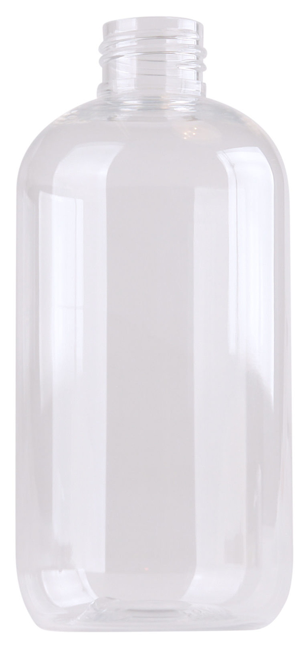 Boston Tall Round Knijpfles / Shampoo Fles 250ml Transparant 24/410