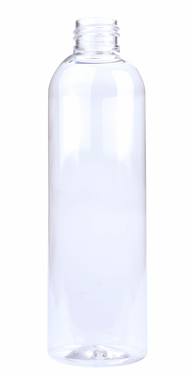 Boston Tall Round Knijpfles / Shampoo Fles 250ml Transparant 24/410