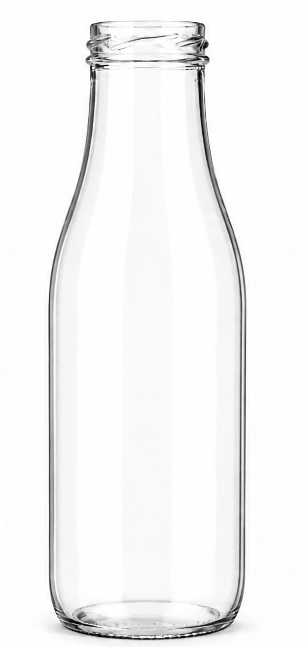 750 ml glazen sapfles / sausfles TO48 - Helios Holland zuivelfles