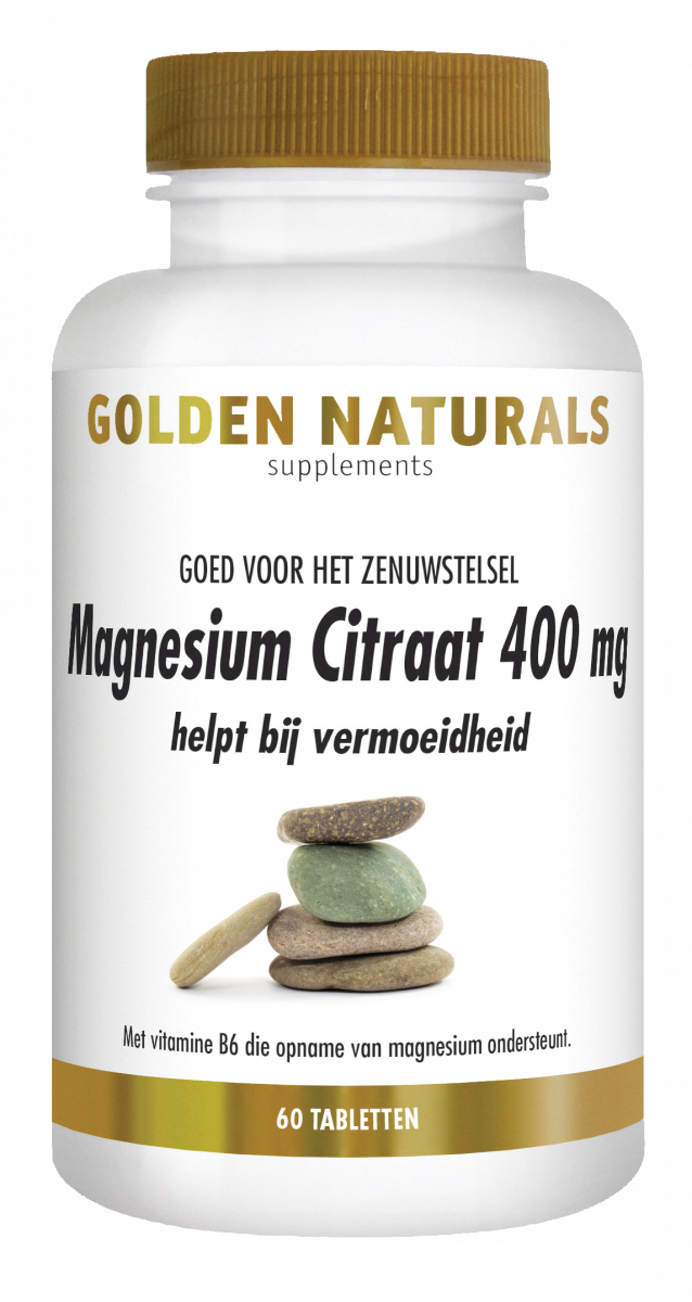 Golden Naturals Magnesium Citraat 400 mg 60 tabl