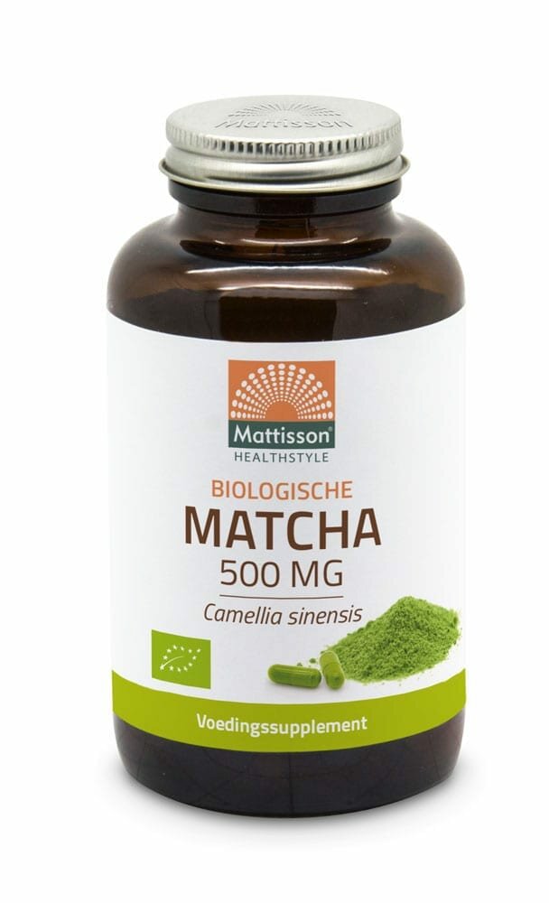 Mattisson Biologische Matcha &ndash; Camellia sinensis 500mg caps.