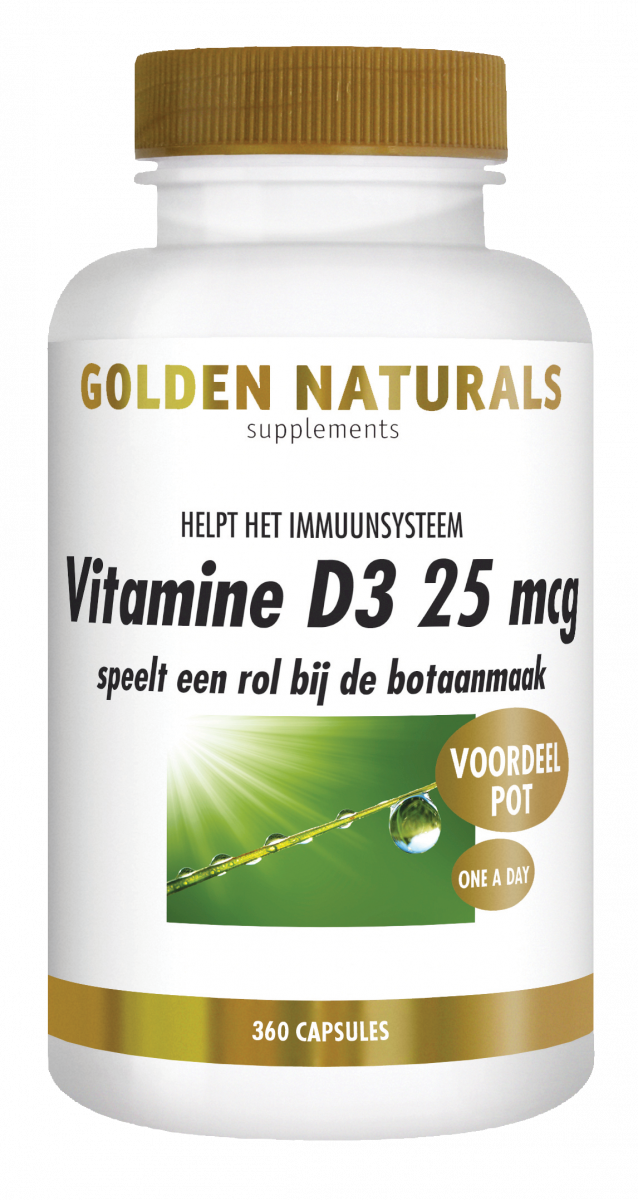 Golden Naturals Vitamin D3 25mcg 360 softgels