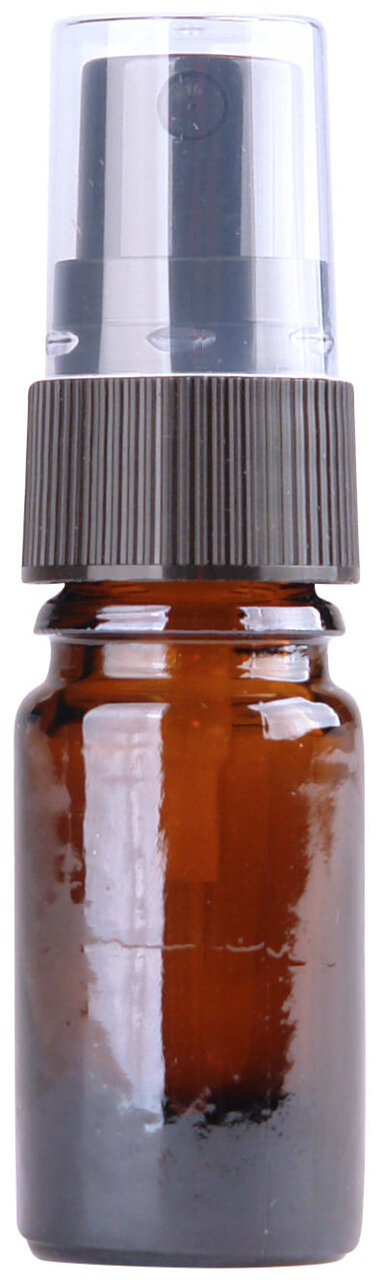 Fles 5ml amber met Zwarte Spraydop / Verstuiver