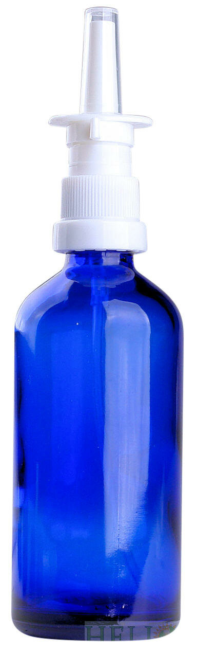 Fles 100ml blauw met Neusverstuiver / Neussprayer