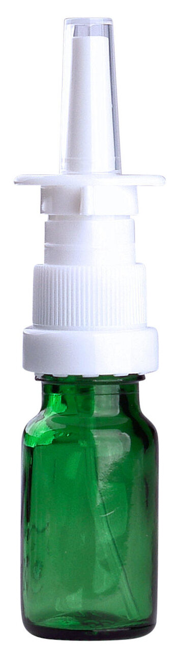 Fles 10ml groen met Neusverstuiver / Neussprayer