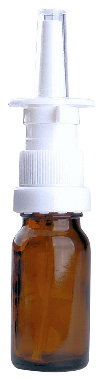 Fles 10ml amber met Neusverstuiver / Neussprayer