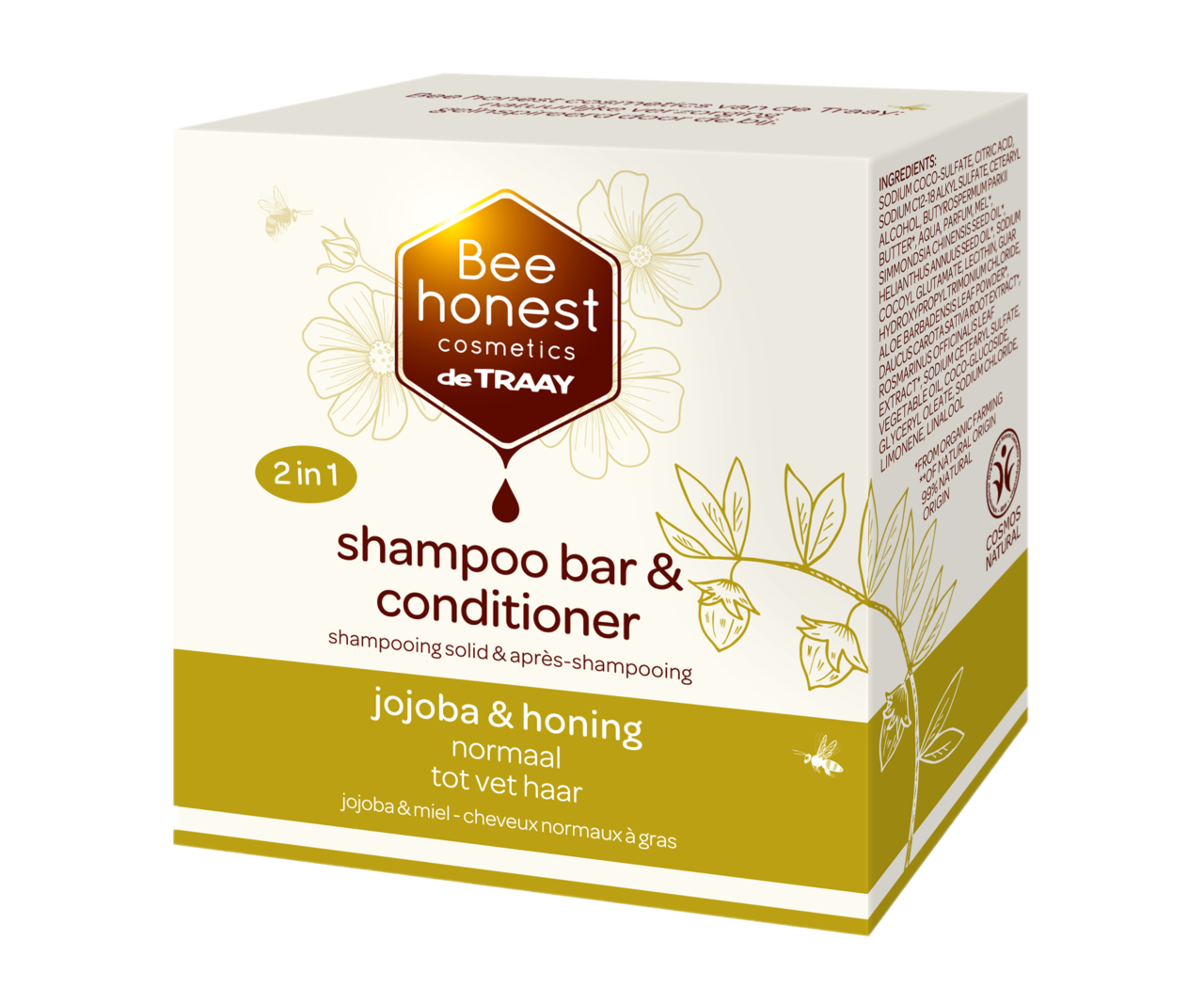 Shampoobar &amp; Conditioner jojoba &amp; honing 80gr - Bee Honest