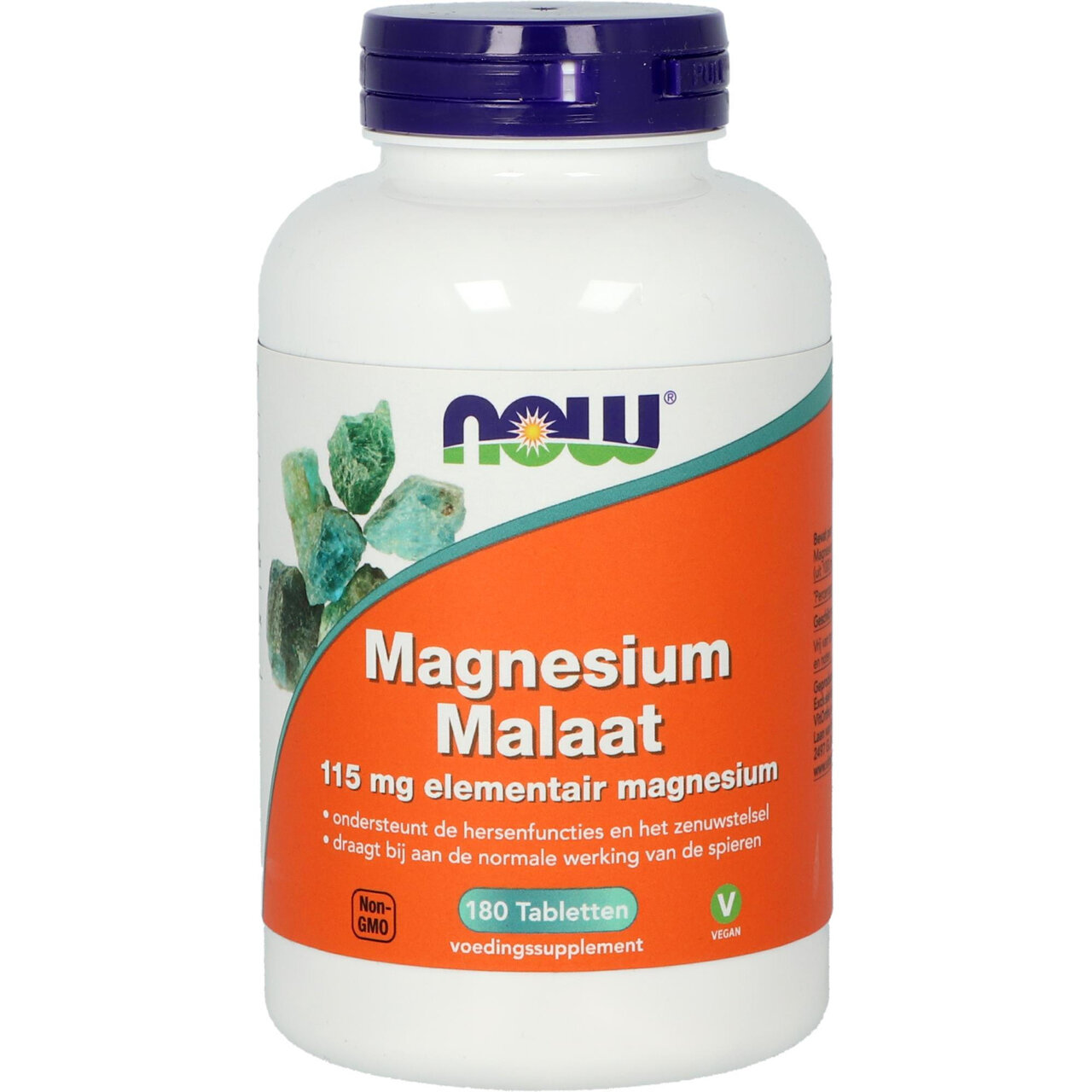 Malate de Magn&eacute;siumt 115 mg - 180compr. - Vitortho / NOW