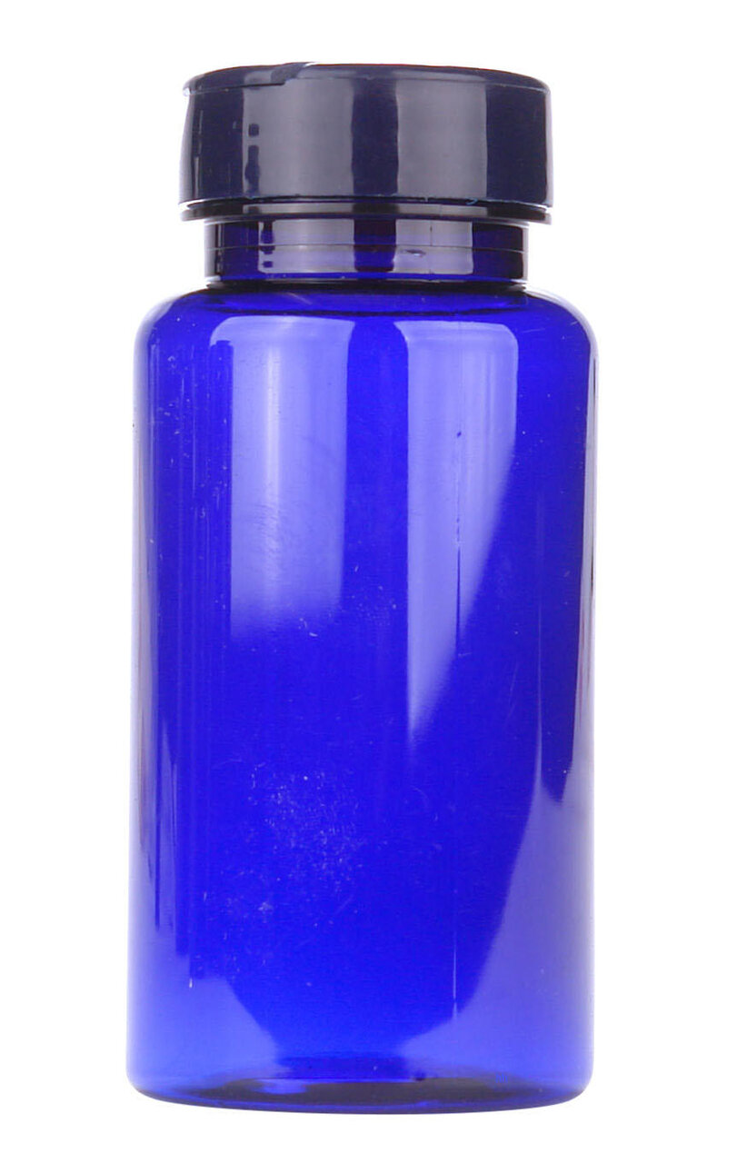 Petpacker Pot 200ml - Kobaltblauw - INCLUSIEF Flapper Cap Schroefdeksel