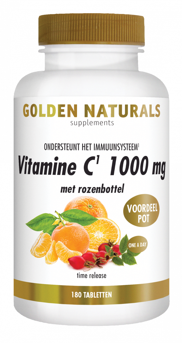 Golden Naturals Vitamine C 1000mg met Rozenbottel 60 Tabletten