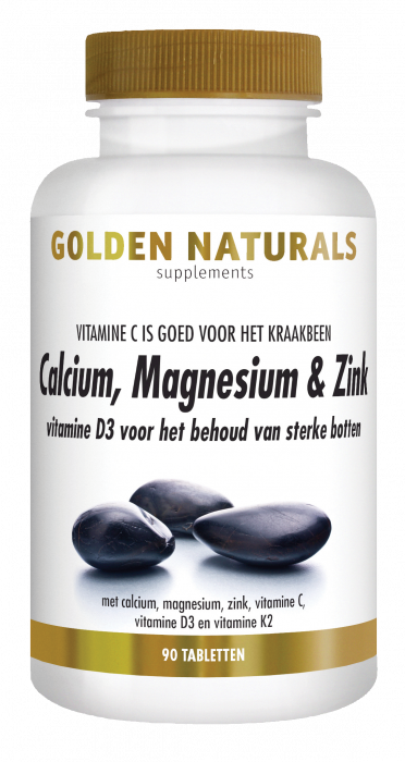 Golden Naturals Calcium, Magnesium &amp; Zink 90 Tabletten