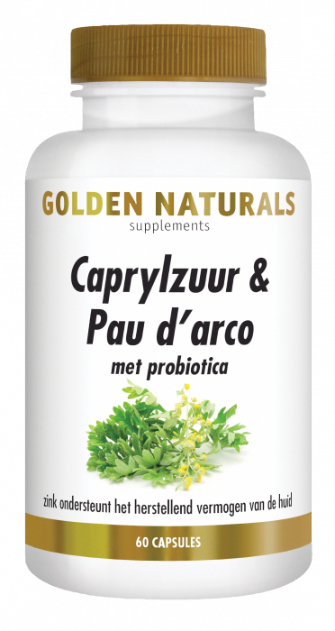 Golden Naturals Caprylzuur &amp; Pau d&#039;Arco 60 Tabletten