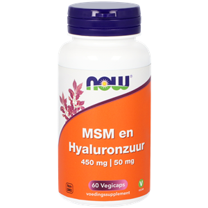 MSM 450mg en Hyaluronzuur 50mg - 60Vcaps - Vitortho / NOW