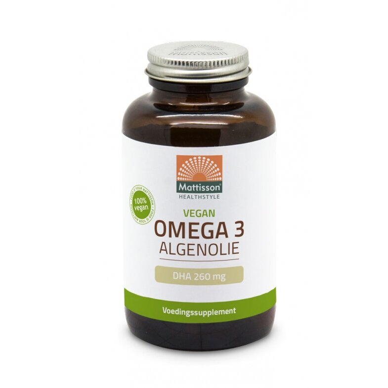 Vegan Omega-3 Algenolie - DHA 260mg - 120 capsules - Mattisson