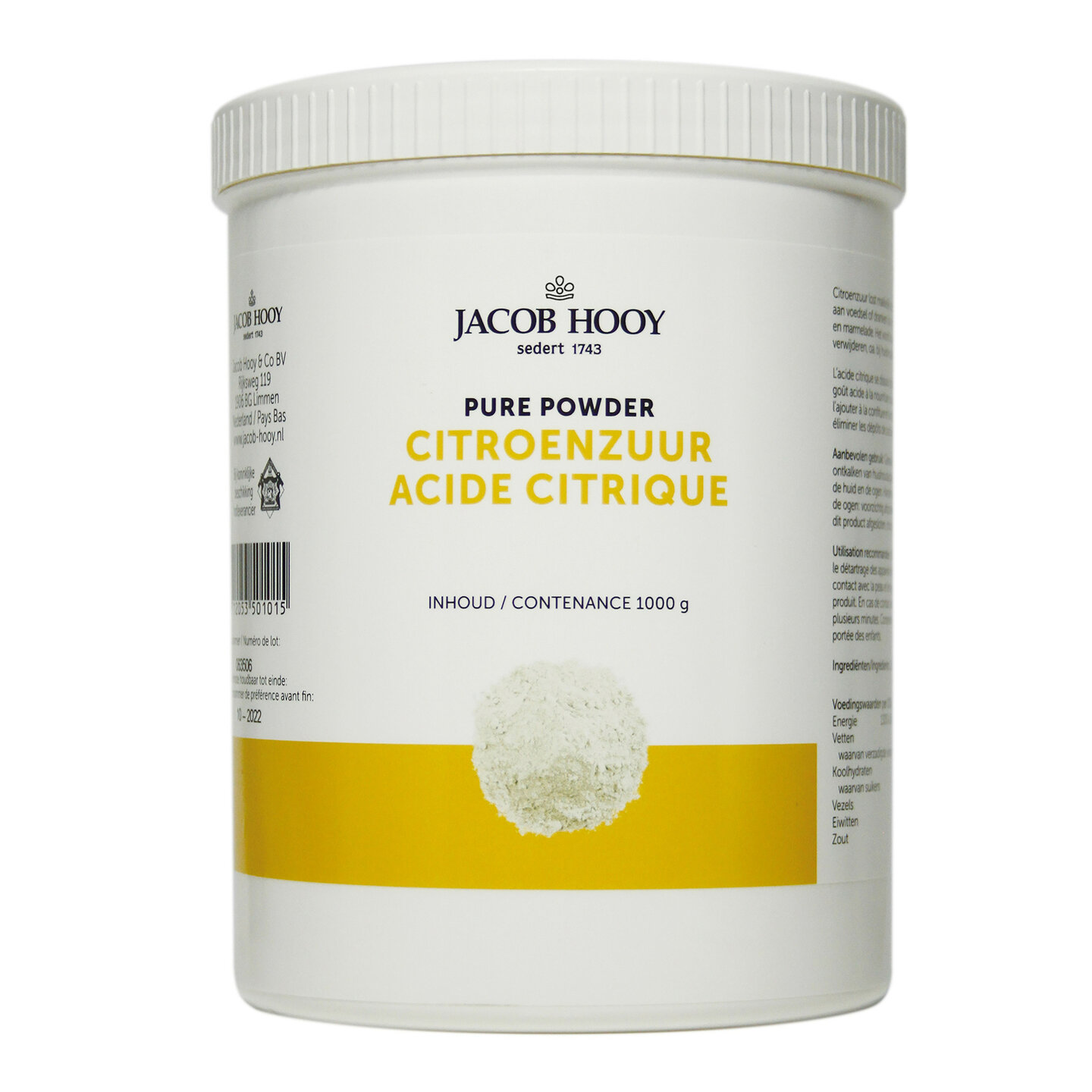 Acide citrique - 1kg - Jacob Hooy