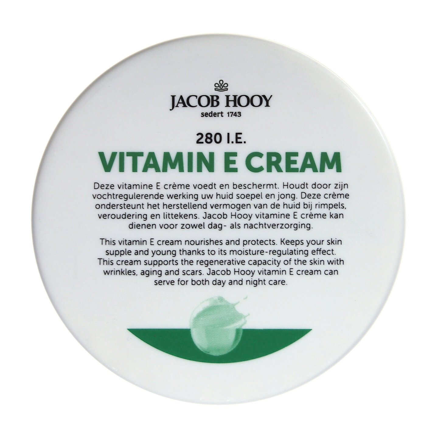 Jacob Hooy Vitamine E Cr&egrave;me 280 IU