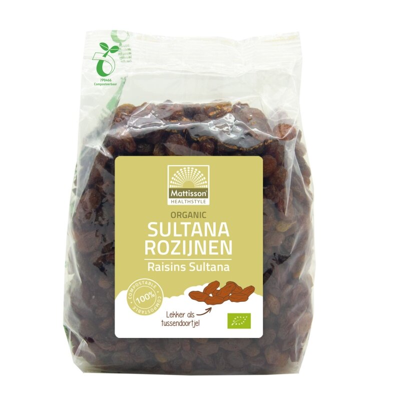 Biologische Sultana Rozijnen - 500 g - Mattisson