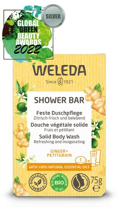 Shower Bar Ginger + Petitgrain - 75 gram - Weleda