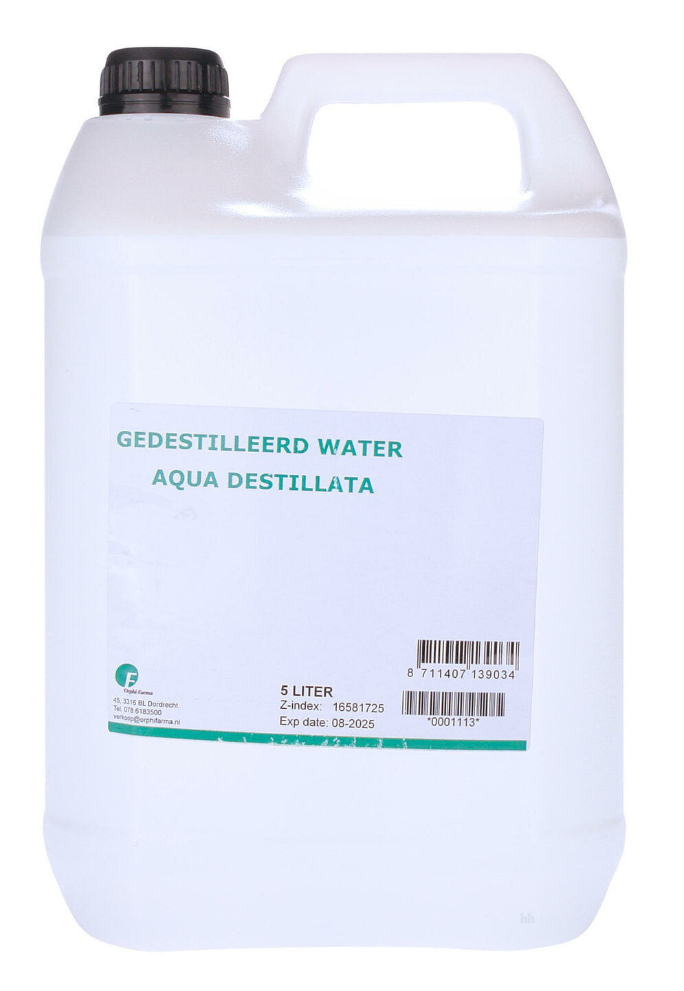 Gedestilleerd Water - 5L - Orphifarma