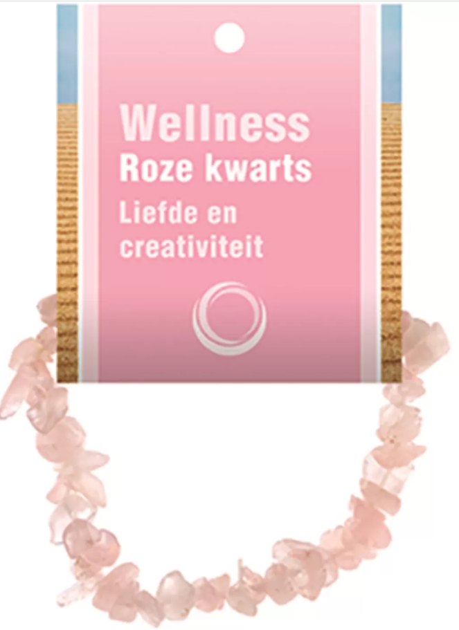 Splitarmband Roze Kwarts