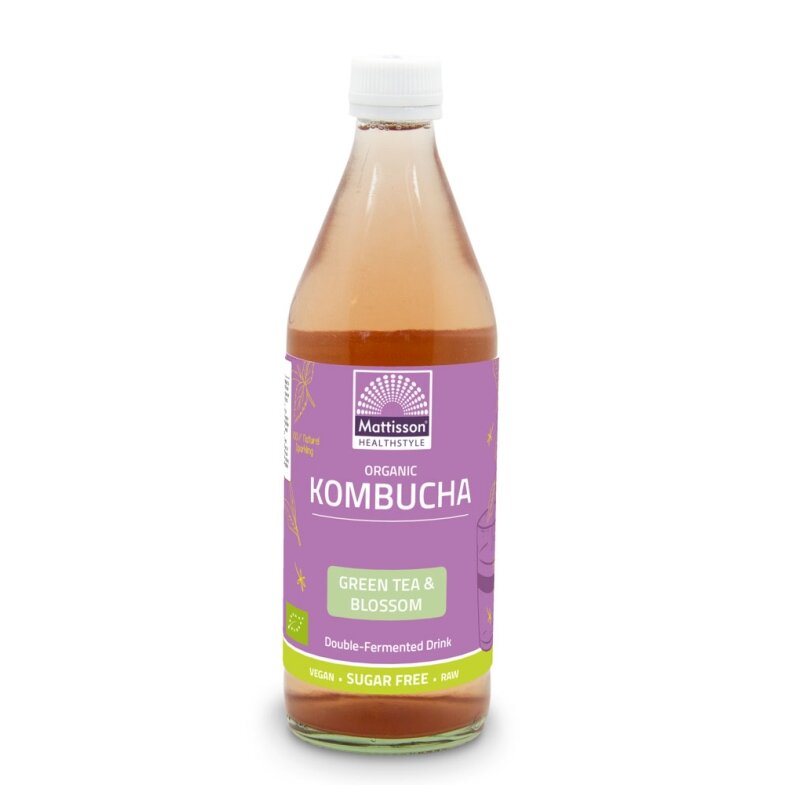 Biologische Kombucha - Groene Thee &amp; Bloesem - 500 ml - Mattisson