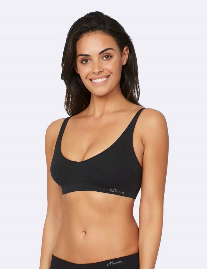 Bamboe Boody Shaper Crop Bra (BH) Zwart 