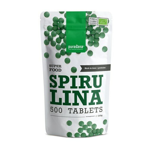 Spirulina 500mg BIO - 500 Tabletten -- Purasana