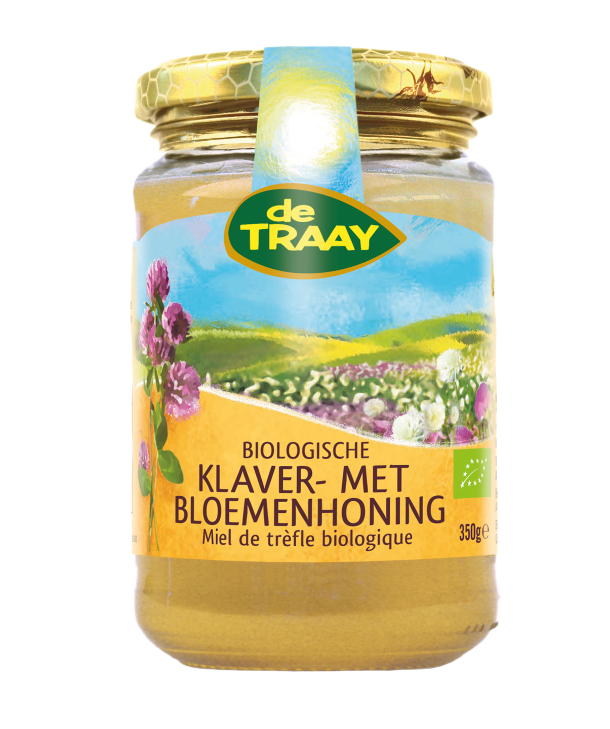 Klaver- met Bloemenhoning BIO 350 gram - De Traay