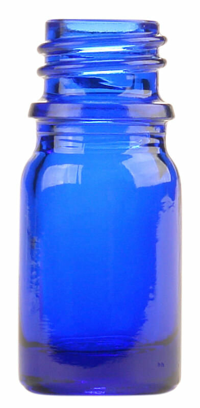 Kobalt blauw flesje 5ml druppelfles